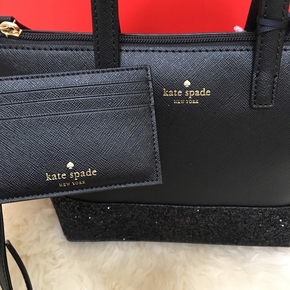 🆕Kate Spade Greta Court glitter dipped bag bundle - Picture 3 of 8